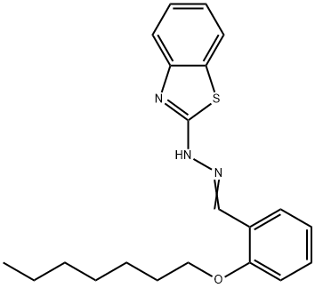 2-(heptyloxy)benzaldehyde 1,3-benzothiazol-2-ylhydrazone 结构式