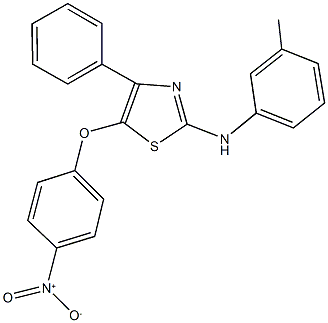 5-{4-nitrophenoxy}-4-phenyl-2-(3-toluidino)-1,3-thiazole|