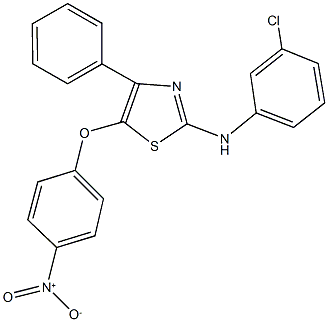 352348-49-3 2-(3-chloroanilino)-5-{4-nitrophenoxy}-4-phenyl-1,3-thiazole