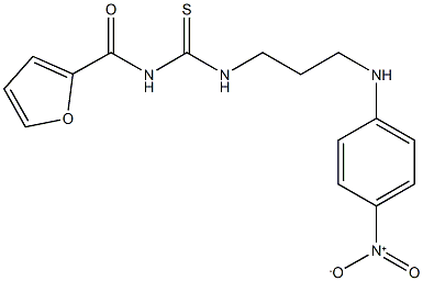 N-(2-furoyl)-N'-(3-{4-nitroanilino}propyl)thiourea Struktur