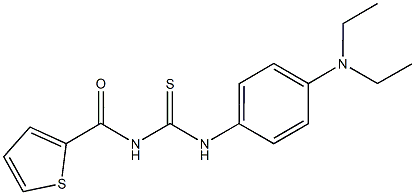 N-[4-(diethylamino)phenyl]-N'-(2-thienylcarbonyl)thiourea 化学構造式