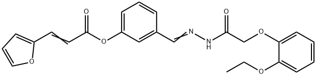 352348-82-4 3-{2-[(2-ethoxyphenoxy)acetyl]carbohydrazonoyl}phenyl 3-(2-furyl)acrylate