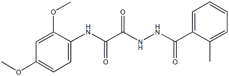 N-(2,4-dimethoxyphenyl)-2-[2-(2-methylbenzoyl)hydrazino]-2-oxoacetamide Structure