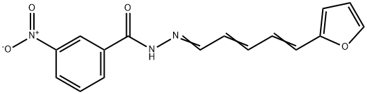 N'-[5-(2-furyl)-2,4-pentadienylidene]-3-nitrobenzohydrazide 化学構造式