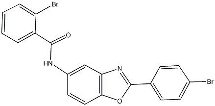 2-bromo-N-[2-(4-bromophenyl)-1,3-benzoxazol-5-yl]benzamide 化学構造式