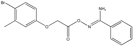 N'-{[2-(4-bromo-3-methylphenoxy)acetyl]oxy}benzenecarboximidamide 结构式