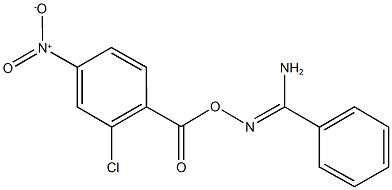 N'-({2-chloro-4-nitrobenzoyl}oxy)benzenecarboximidamide Struktur