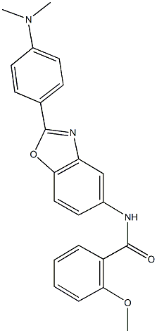 N-{2-[4-(dimethylamino)phenyl]-1,3-benzoxazol-5-yl}-2-methoxybenzamide 结构式