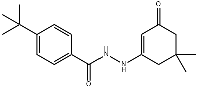 4-tert-butyl-N'-(5,5-dimethyl-3-oxo-1-cyclohexen-1-yl)benzohydrazide Structure