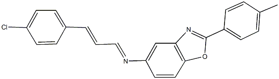 N-[3-(4-chlorophenyl)-2-propenylidene]-N-[2-(4-methylphenyl)-1,3-benzoxazol-5-yl]amine Struktur
