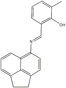 2-[(1,2-dihydro-5-acenaphthylenylimino)methyl]-6-methylphenol Struktur