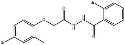 2-bromo-N'-[(4-bromo-2-methylphenoxy)acetyl]benzohydrazide,352350-37-9,结构式