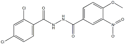 N'-(2,4-dichlorobenzoyl)-3-nitro-4-methoxybenzohydrazide Struktur