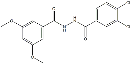 N'-(3,4-dichlorobenzoyl)-3,5-dimethoxybenzohydrazide 化学構造式