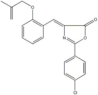 2-(4-chlorophenyl)-4-{2-[(2-methyl-2-propenyl)oxy]benzylidene}-1,3-oxazol-5(4H)-one 结构式