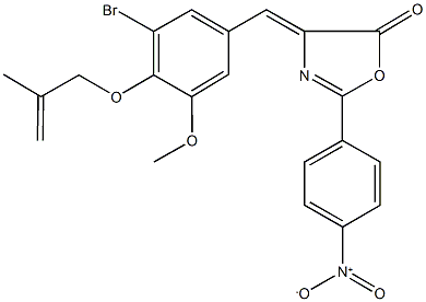 352435-52-0 4-{3-bromo-5-methoxy-4-[(2-methyl-2-propenyl)oxy]benzylidene}-2-{4-nitrophenyl}-1,3-oxazol-5(4H)-one