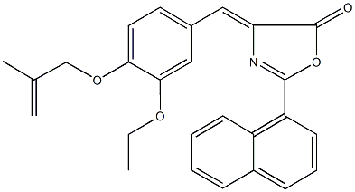 4-{3-ethoxy-4-[(2-methyl-2-propenyl)oxy]benzylidene}-2-(1-naphthyl)-1,3-oxazol-5(4H)-one Struktur