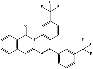 3-[3-(trifluoromethyl)phenyl]-2-{2-[3-(trifluoromethyl)phenyl]vinyl}-4(3H)-quinazolinone,352435-65-5,结构式