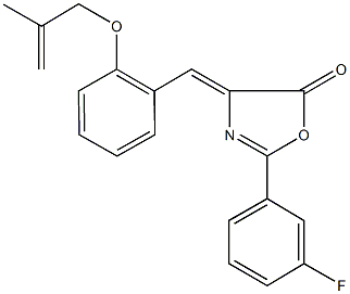2-(3-fluorophenyl)-4-{2-[(2-methyl-2-propenyl)oxy]benzylidene}-1,3-oxazol-5(4H)-one,352435-67-7,结构式
