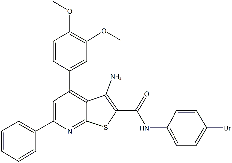 3-amino-N-(4-bromophenyl)-4-(3,4-dimethoxyphenyl)-6-phenylthieno[2,3-b]pyridine-2-carboxamide|
