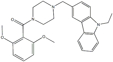 352436-38-5 3-{[4-(2,6-dimethoxybenzoyl)-1-piperazinyl]methyl}-9-ethyl-9H-carbazole