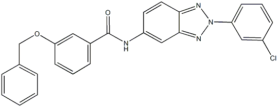 3-(benzyloxy)-N-[2-(3-chlorophenyl)-2H-1,2,3-benzotriazol-5-yl]benzamide 化学構造式