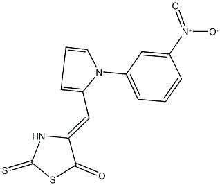 4-[(1-{3-nitrophenyl}-1H-pyrrol-2-yl)methylene]-2-thioxo-1,3-thiazolidin-5-one Structure