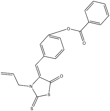 3-[(3-allyl-5-oxo-2-thioxo-1,3-thiazolidin-4-ylidene)methyl]phenyl benzoate Structure