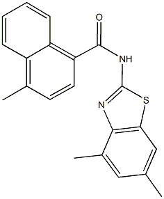 N-(4,6-dimethyl-1,3-benzothiazol-2-yl)-4-methyl-1-naphthamide Structure