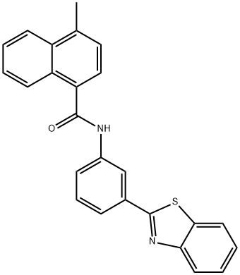 N-[3-(1,3-benzothiazol-2-yl)phenyl]-4-methyl-1-naphthamide Structure