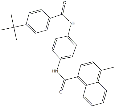 N-{4-[(4-tert-butylbenzoyl)amino]phenyl}-4-methyl-1-naphthamide Struktur