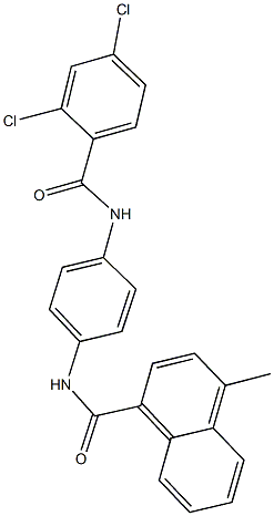 N-{4-[(2,4-dichlorobenzoyl)amino]phenyl}-4-methyl-1-naphthamide Struktur