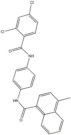 N-{4-[(2,4-dichlorobenzoyl)amino]phenyl}-4-methyl-1-naphthamide 化学構造式