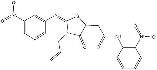 2-[3-allyl-2-({3-nitrophenyl}imino)-4-oxo-1,3-thiazolidin-5-yl]-N-{2-nitrophenyl}acetamide|