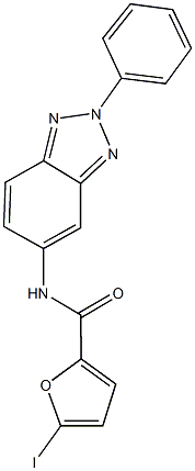 5-iodo-N-(2-phenyl-2H-1,2,3-benzotriazol-5-yl)-2-furamide Structure