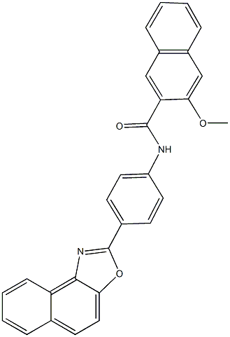 3-methoxy-N-(4-naphtho[1,2-d][1,3]oxazol-2-ylphenyl)-2-naphthamide Structure