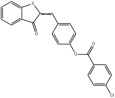 4-[(3-oxo-1-benzothien-2(3H)-ylidene)methyl]phenyl 4-chlorobenzoate Struktur