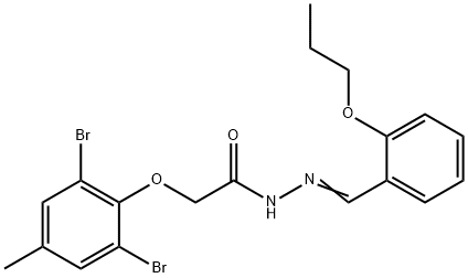 2-(2,6-dibromo-4-methylphenoxy)-N'-(2-propoxybenzylidene)acetohydrazide Structure