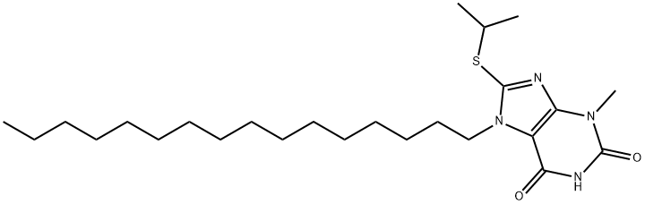 7-hexadecyl-8-(isopropylsulfanyl)-3-methyl-3,7-dihydro-1H-purine-2,6-dione Structure