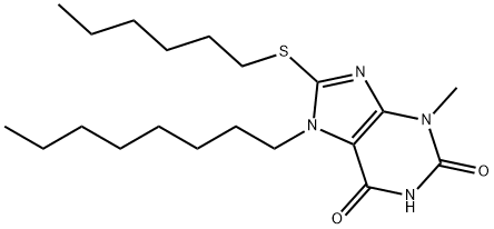 8-(hexylsulfanyl)-3-methyl-7-octyl-3,7-dihydro-1H-purine-2,6-dione|