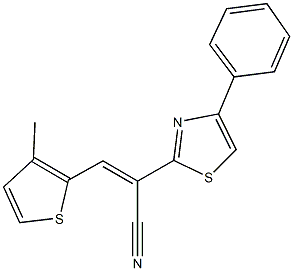 352445-59-1 3-(3-methyl-2-thienyl)-2-(4-phenyl-1,3-thiazol-2-yl)acrylonitrile
