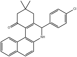 5-(4-chlorophenyl)-3,3-dimethyl-3,4,5,6-tetrahydrobenzo[a]phenanthridin-1(2H)-one 结构式