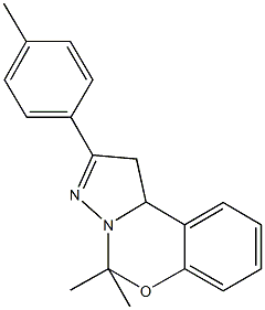 5,5-dimethyl-2-(4-methylphenyl)-1,10b-dihydropyrazolo[1,5-c][1,3]benzoxazine Structure