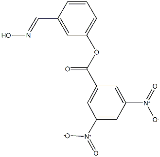 3-[(hydroxyimino)methyl]phenyl 3,5-bisnitrobenzoate 化学構造式