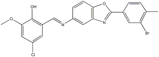 352519-68-7 2-({[2-(3-bromo-4-methylphenyl)-1,3-benzoxazol-5-yl]imino}methyl)-4-chloro-6-methoxyphenol