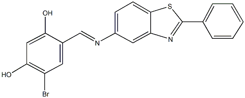 4-bromo-6-{[(2-phenyl-1,3-benzothiazol-5-yl)imino]methyl}-1,3-benzenediol|