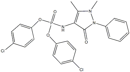 bis(4-chlorophenyl) 1,5-dimethyl-3-oxo-2-phenyl-2,3-dihydro-1H-pyrazol-4-ylamidophosphate,352520-73-1,结构式