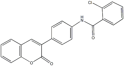 2-chloro-N-[4-(2-oxo-2H-chromen-3-yl)phenyl]benzamide Structure