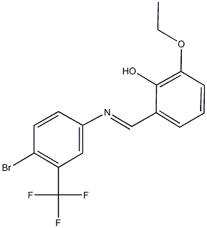 2-({[4-bromo-3-(trifluoromethyl)phenyl]imino}methyl)-6-ethoxyphenol,352522-76-0,结构式