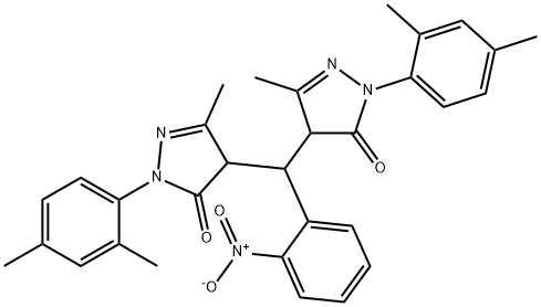 352523-00-3 2-(2,4-dimethylphenyl)-4-([1-(2,4-dimethylphenyl)-3-methyl-5-oxo-4,5-dihydro-1H-pyrazol-4-yl]{2-nitrophenyl}methyl)-5-methyl-2,4-dihydro-3H-pyrazol-3-one